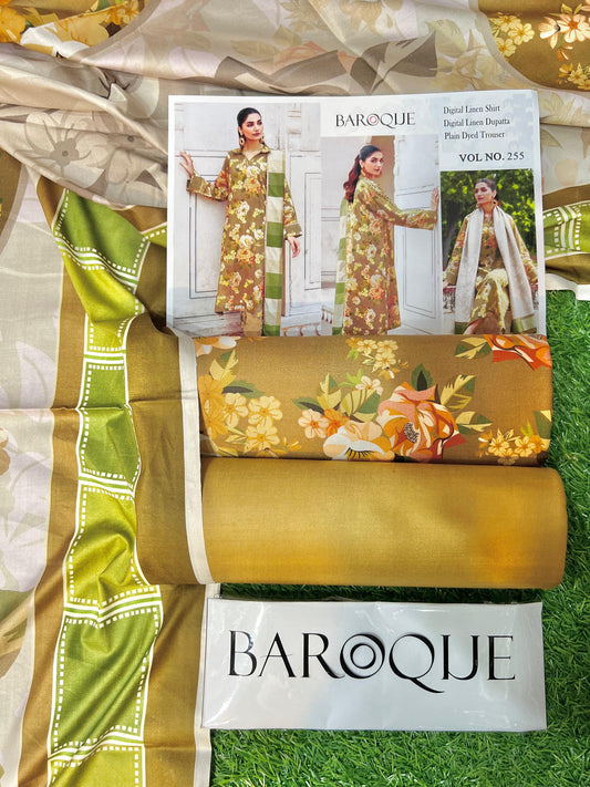 BAROQUE LINEN THREE PIECE