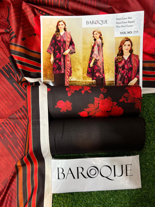 BAROQUE LINEN THREE PIECE