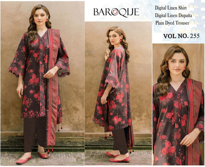 BAROQUE LINEN THREE PIECE