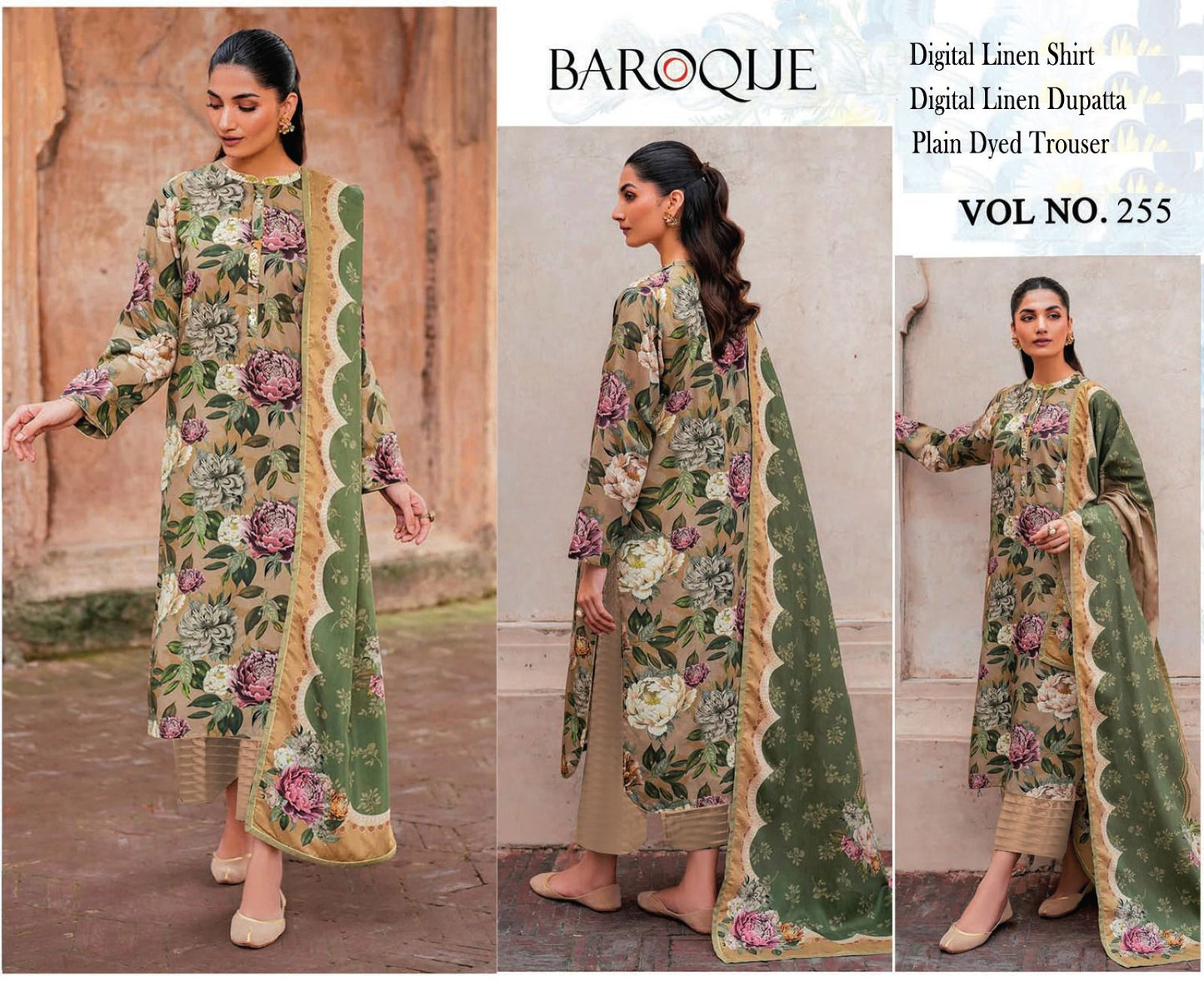 BAROQUE LINEN THREE PIECE