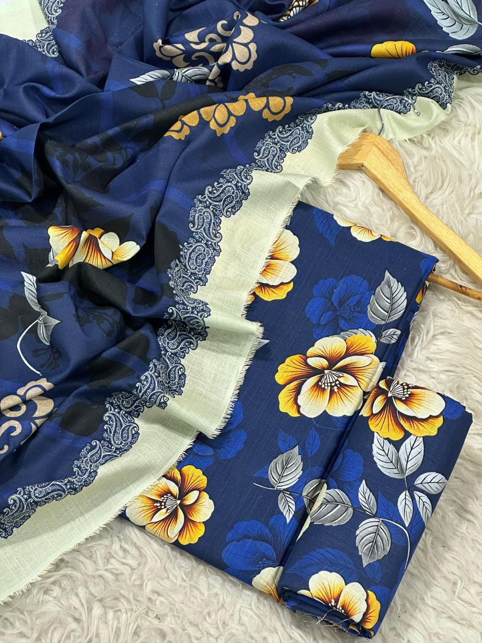 SAPPHIRE KHADDAR THREE PIECE