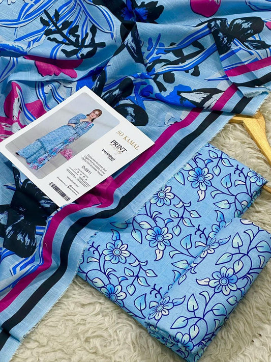 SO KAMAL KHADDAR THREE PIECE