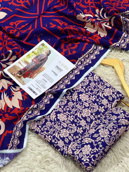 SO KAMAL KHADDAR THREE PIECE