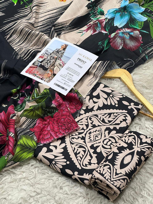 SO KAMAL KHADDAR THREE PIECE