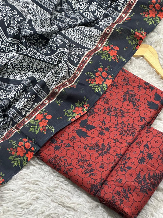 MARIA B KHADDAR THREE PIECE