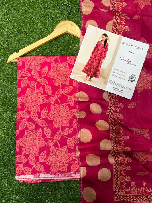 SANA SAFINA KHADDAR THREE PIECE