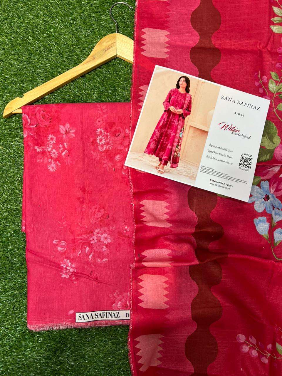 SANA SAFINA KHADDAR THREE PIECE