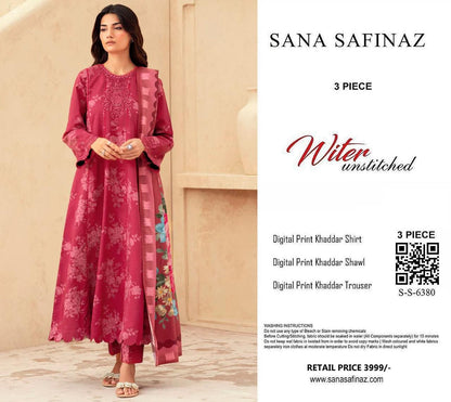SANA SAFINA KHADDAR THREE PIECE