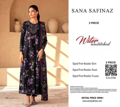 SANA SAFINA KHADDAR THREE PIECE
