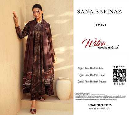 SANA SAFINA KHADDAR THREE PIECE