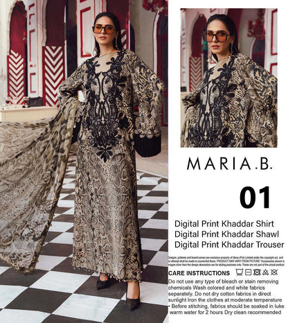 MARIA B KHADDAR THREE PIECE
