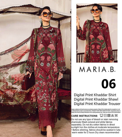MARIA B KHADDAR THREE PIECE
