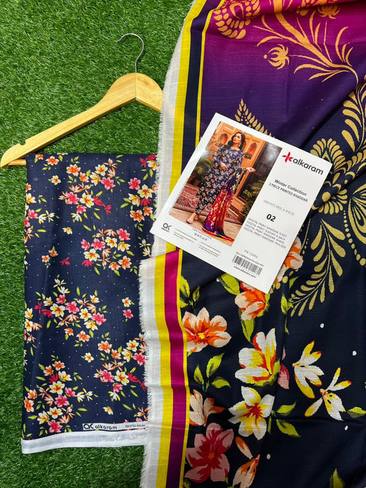 AL KARAM KHADDAR THREE PIECE