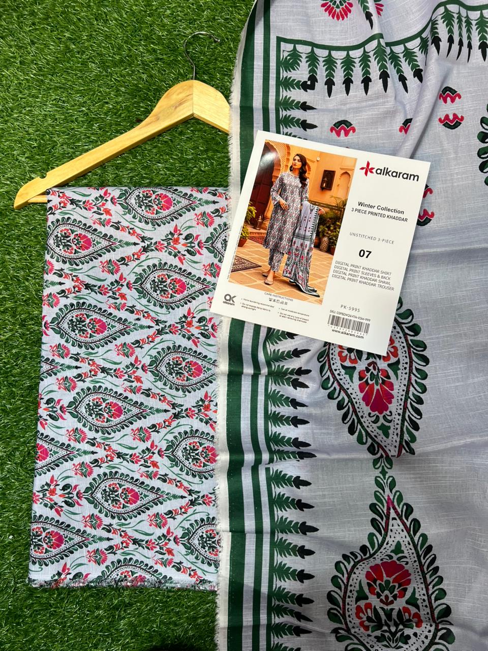 AL KARAM KHADDAR THREE PIECE