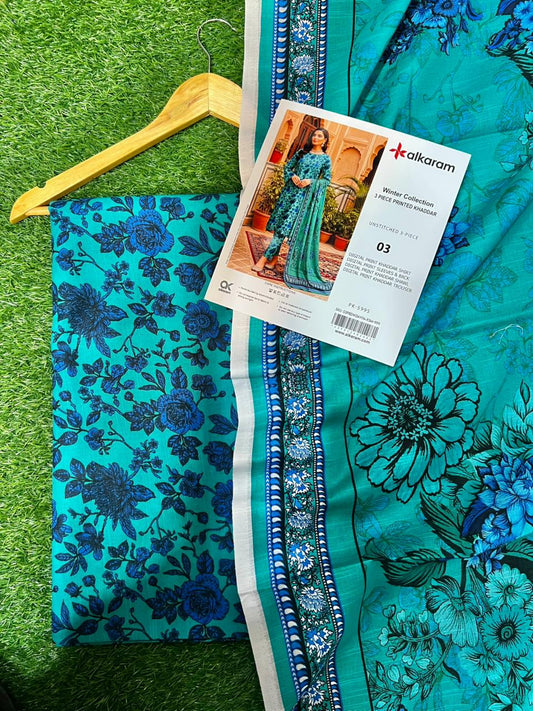 AL KARAM KHADDAR THREE PIECE