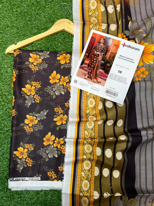 AL KARAM KHADDAR THREE PIECE