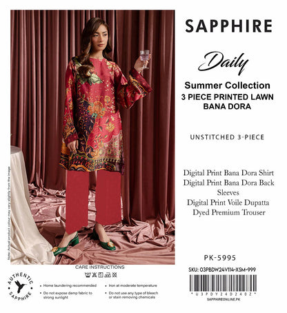 SAPPHIRE DORYA LAWN THREE PIECE