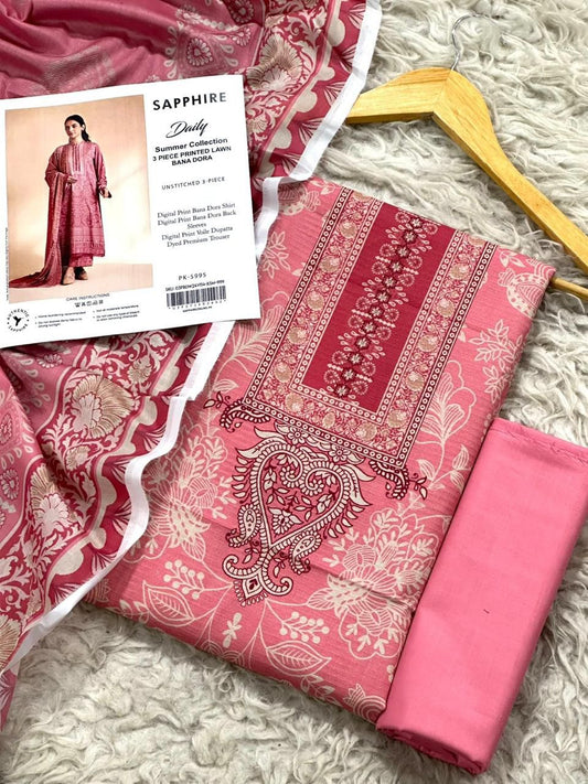 3 PIECE - SAPPHIRE DORYA LAWN THREE PIECE