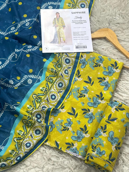3 PIECE - SAPPHIRE DORYA LAWN THREE PIECE