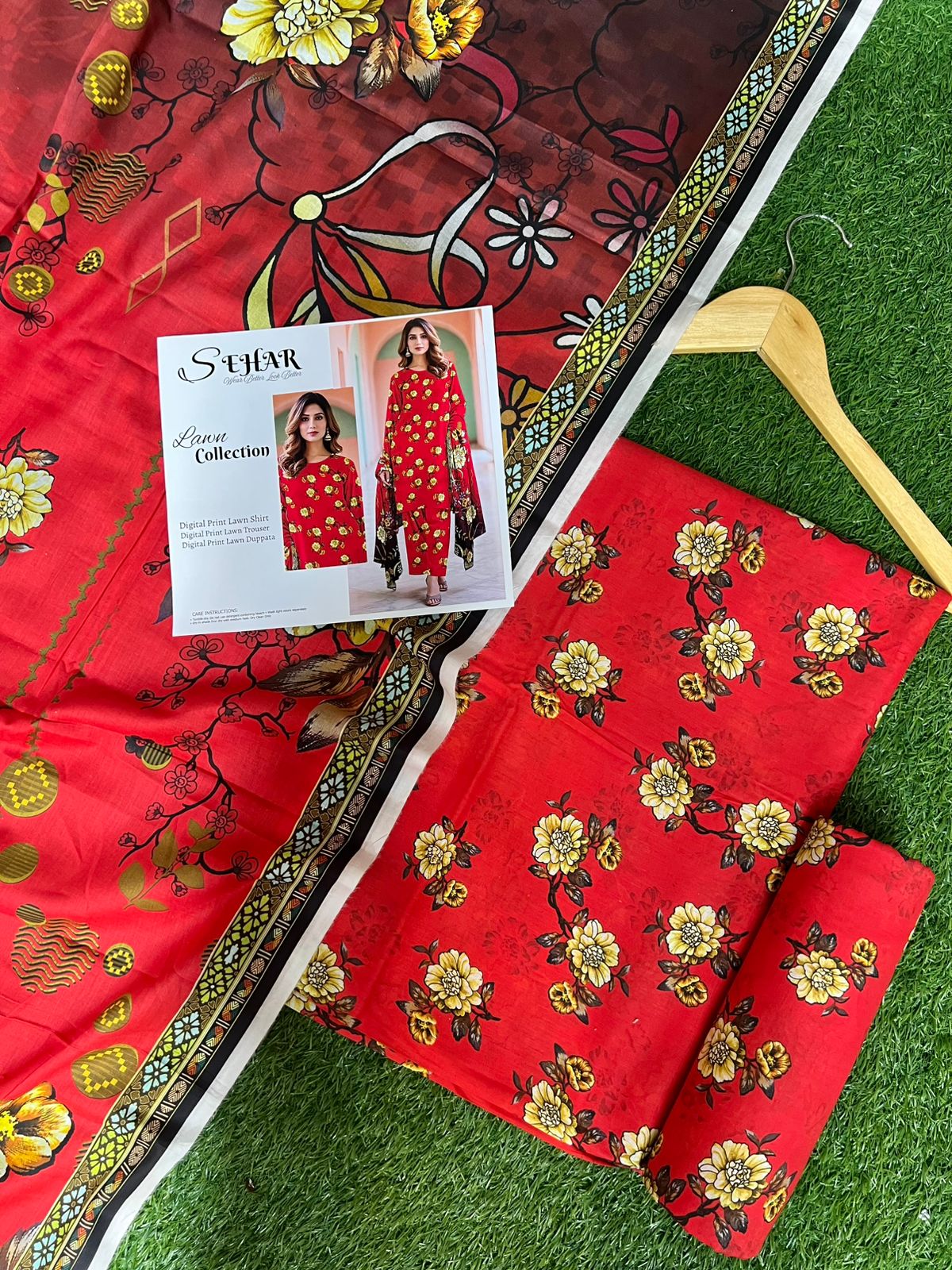 SAHAR DIGITAL LAWN THREE PIECE