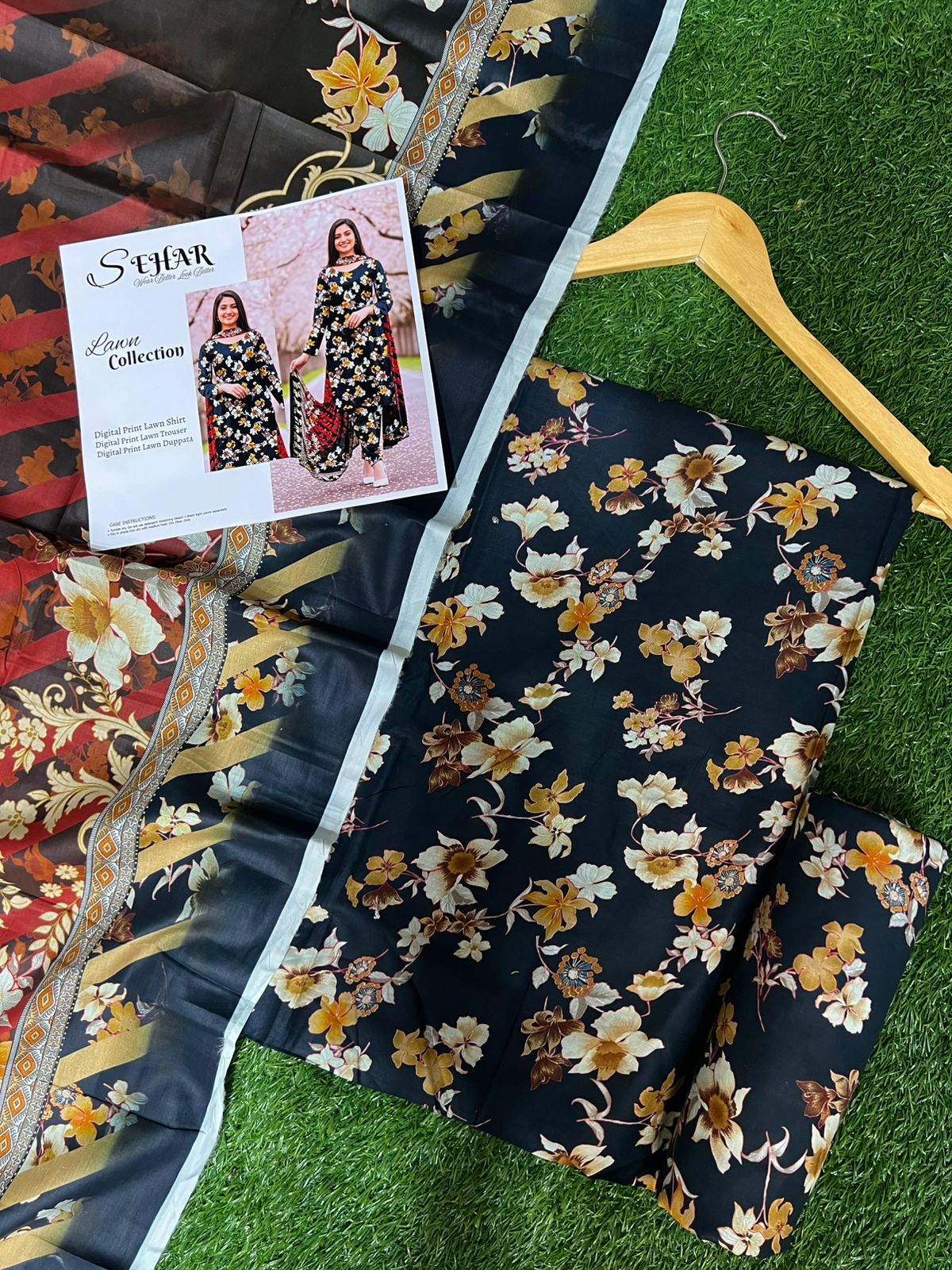 SAHAR DIGITAL LAWN THREE PIECE