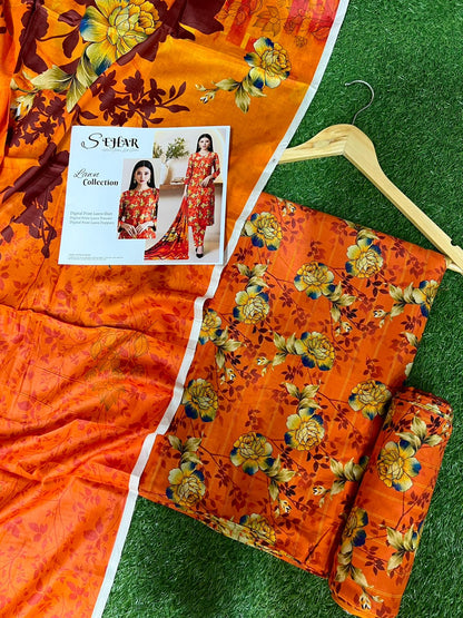 SAHAR DIGITAL LAWN THREE PIECE