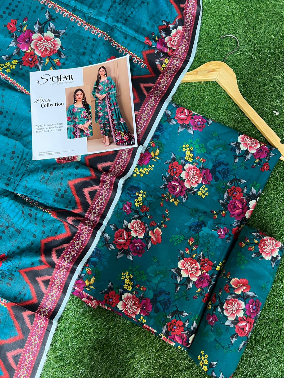 SAHAR DIGITAL LAWN THREE PIECE