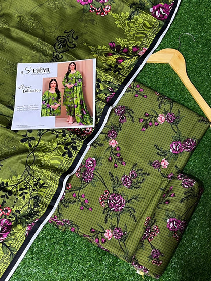 SAHAR DIGITAL LAWN THREE PIECE