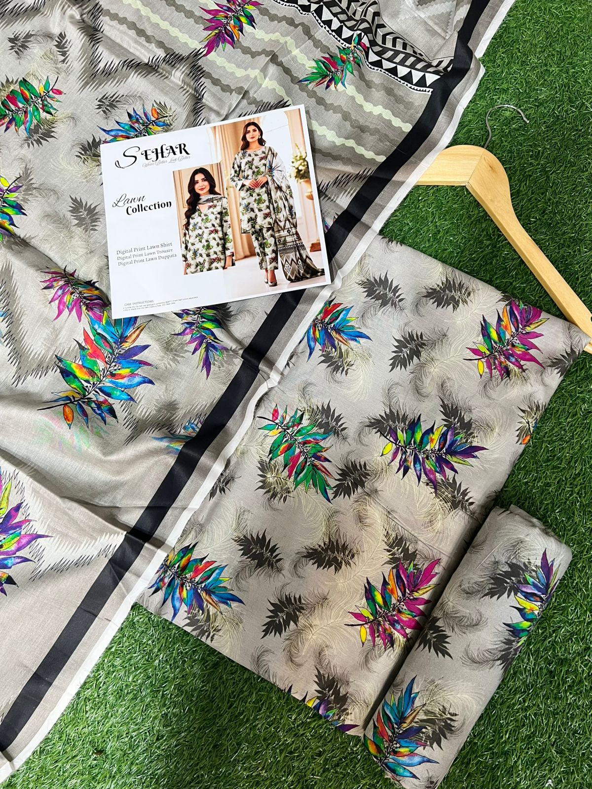 SAHAR DIGITAL LAWN THREE PIECE