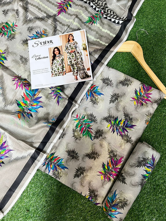 SAHAR DIGITAL LAWN THREE PIECE