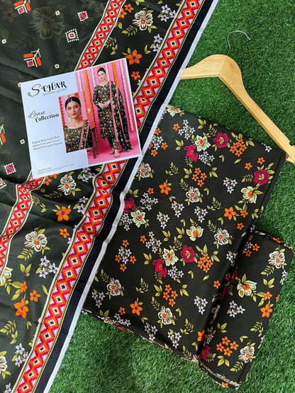 SAHAR DIGITAL LAWN THREE PIECE