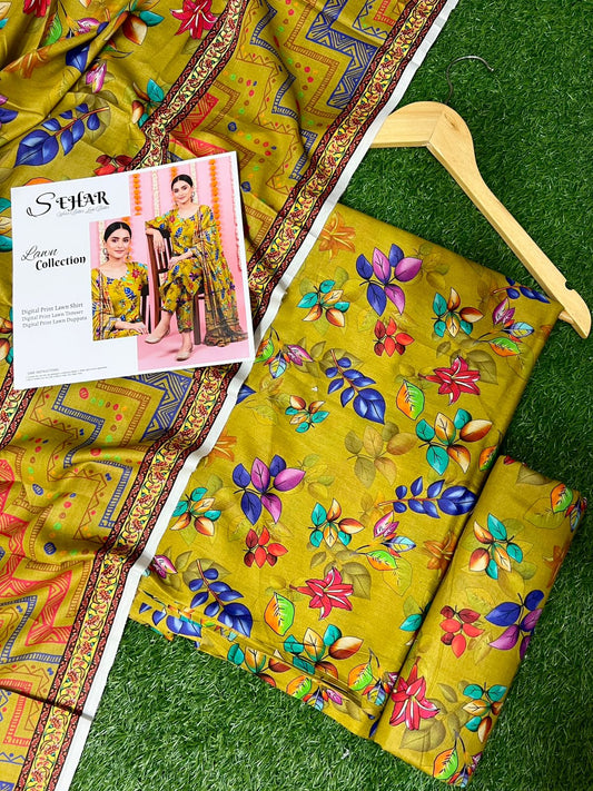 SAHAR DIGITAL LAWN THREE PIECE