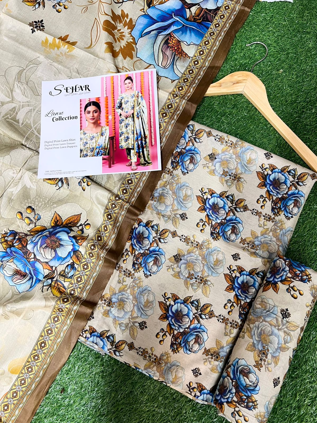 SAHAR DIGITAL LAWN THREE PIECE