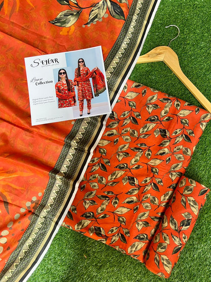 SAHAR DIGITAL LAWN THREE PIECE