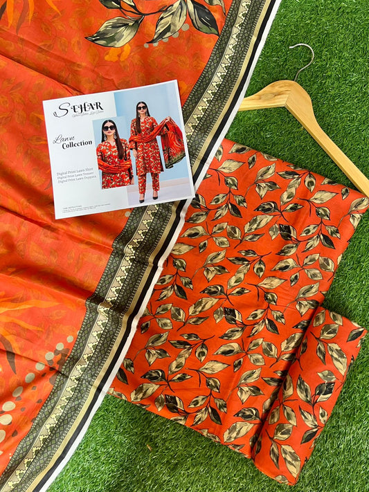 SAHAR DIGITAL LAWN THREE PIECE