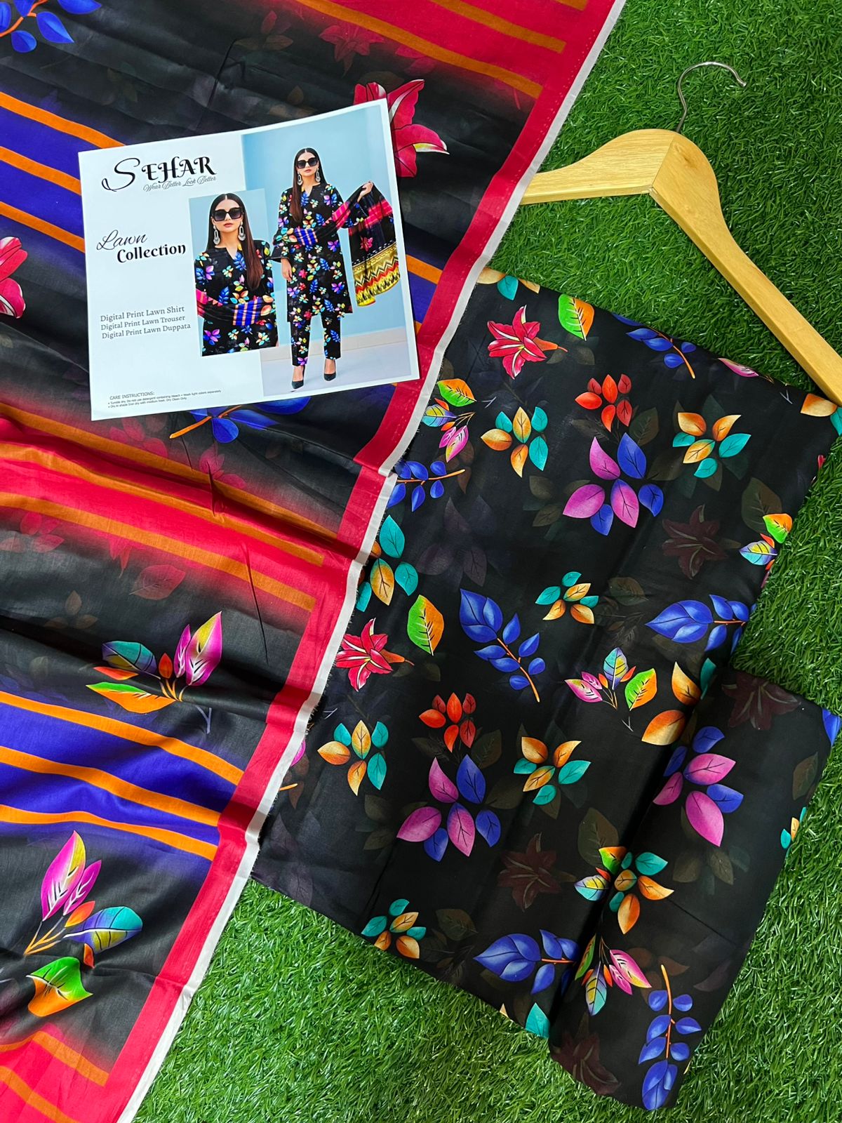 SAHAR DIGITAL LAWN THREE PIECE