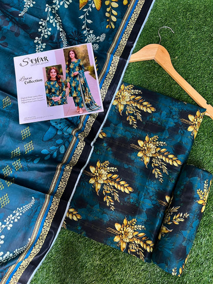 SAHAR DIGITAL LAWN THREE PIECE