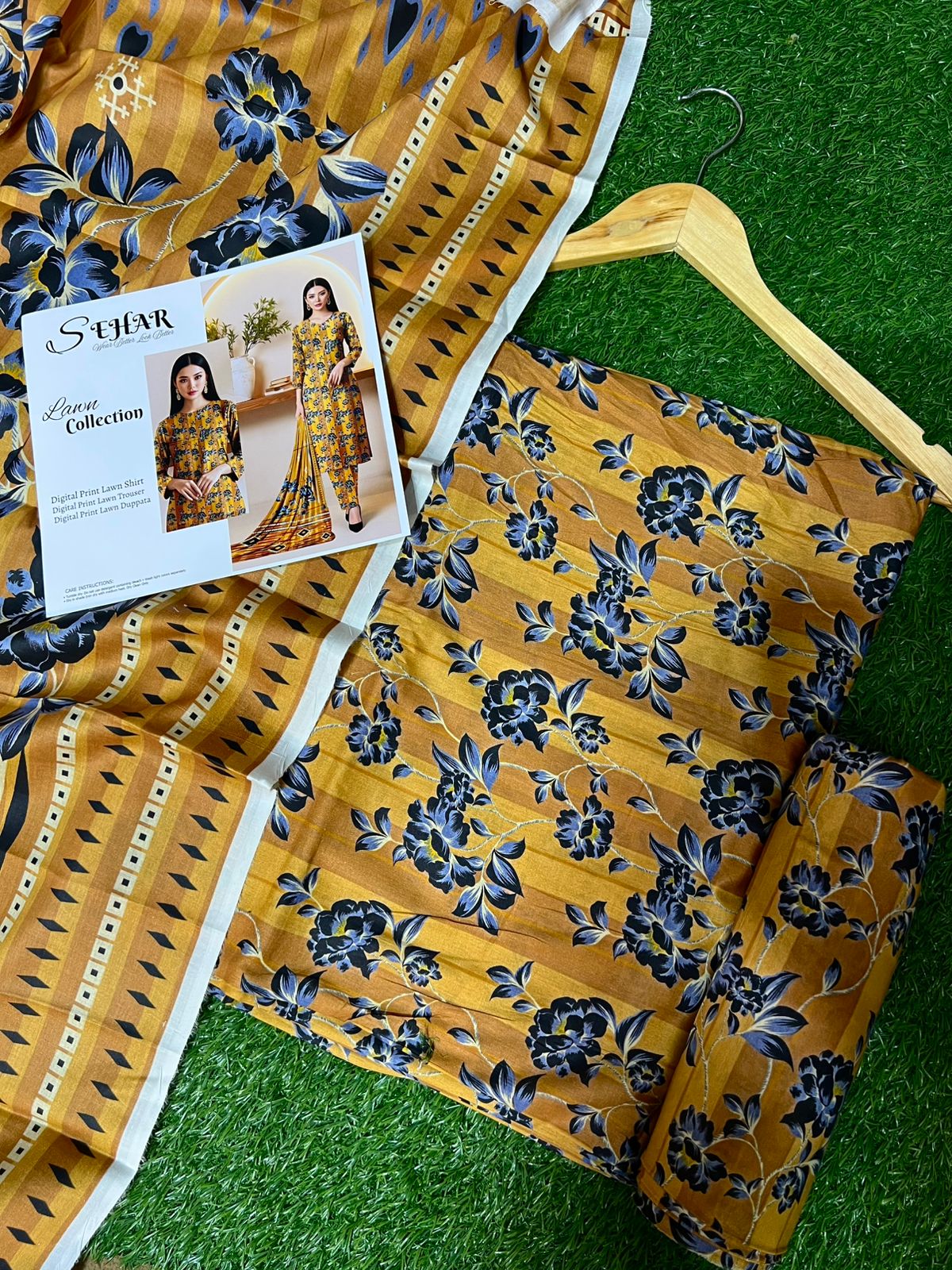 SAHAR DIGITAL LAWN THREE PIECE