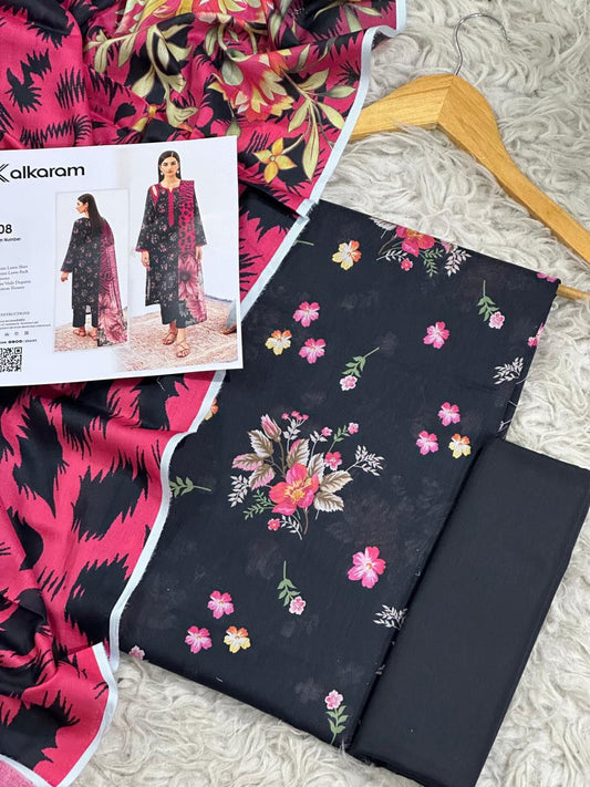 3 PIECE - AL KARAM  LAWN THREE PIECE