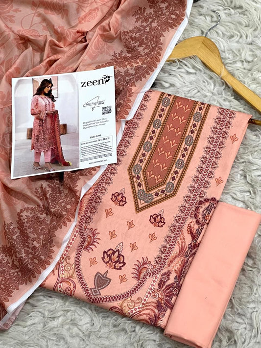 3 PIECE - ZEEN  LAWN THREE PIECE