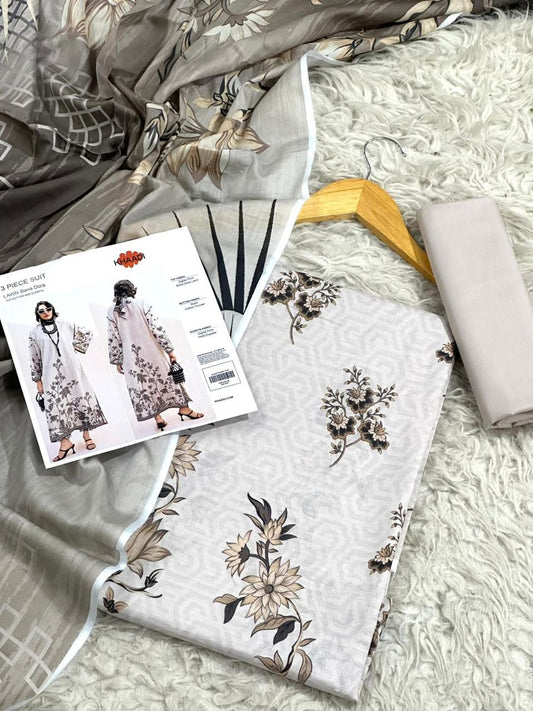3 PIECE - KHAADI DORYA LAWN THREE PIECE