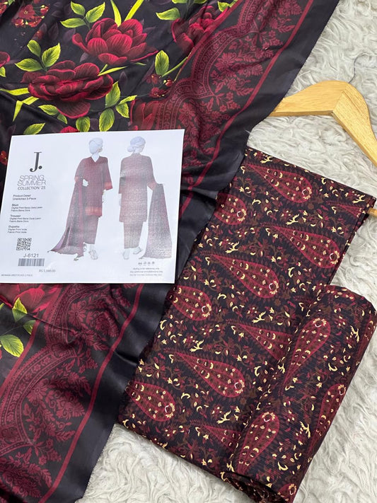 3 PIECE - J. DORYA LAWN THREE PIECE