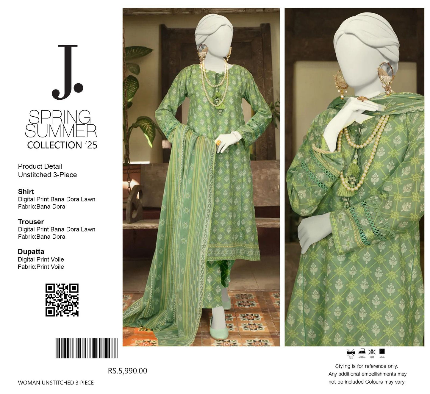 3 PIECE - J. DORYA LAWN THREE PIEC