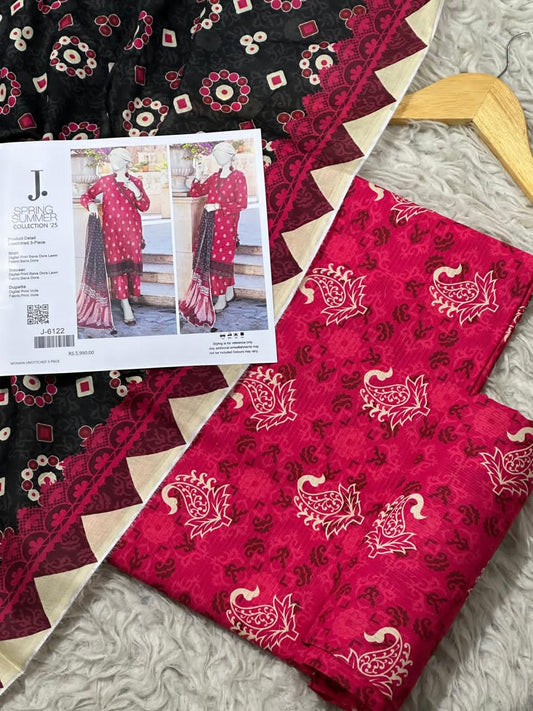 3 PIECE - J. DORYA LAWN THREE PIECE