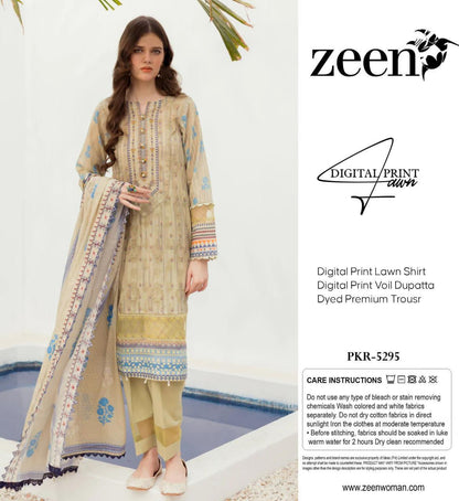 3 PIECE - ZEEN  LAWN THREE PIECE