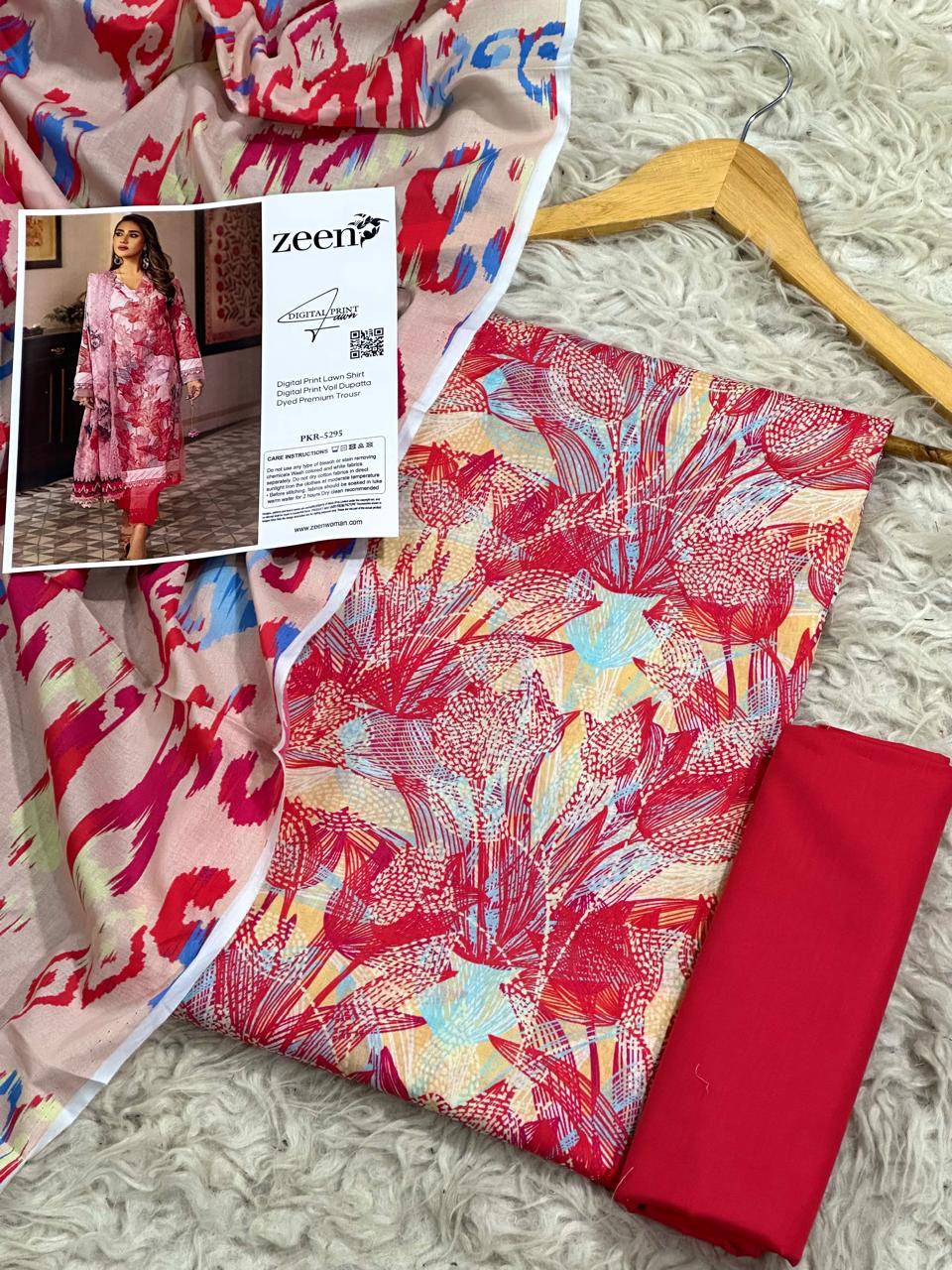 3 PIECE - ZEEN  LAWN THREE PIECE