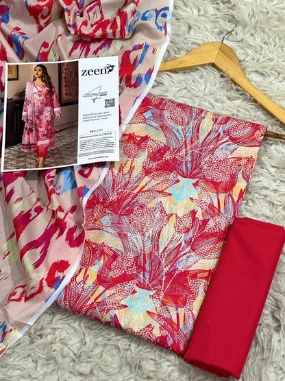 3 PIECE - ZEEN  LAWN THREE PIECE
