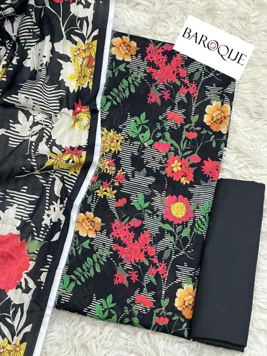 3 PIECE - BAROQUE LAWN THREE PIECE