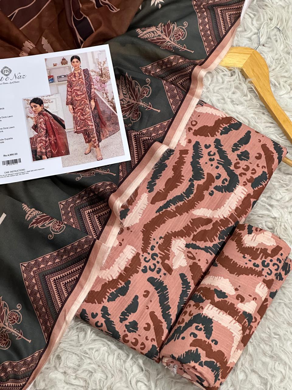 3 PIECE - BINT E NAZ DORYA LAWN THREE PIECE