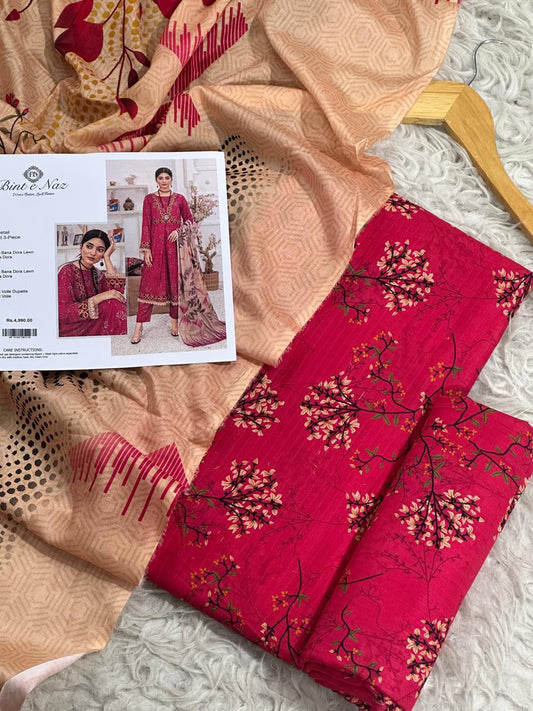 3 PIECE - BINT E NAZ DORYA LAWN THREE PIECE